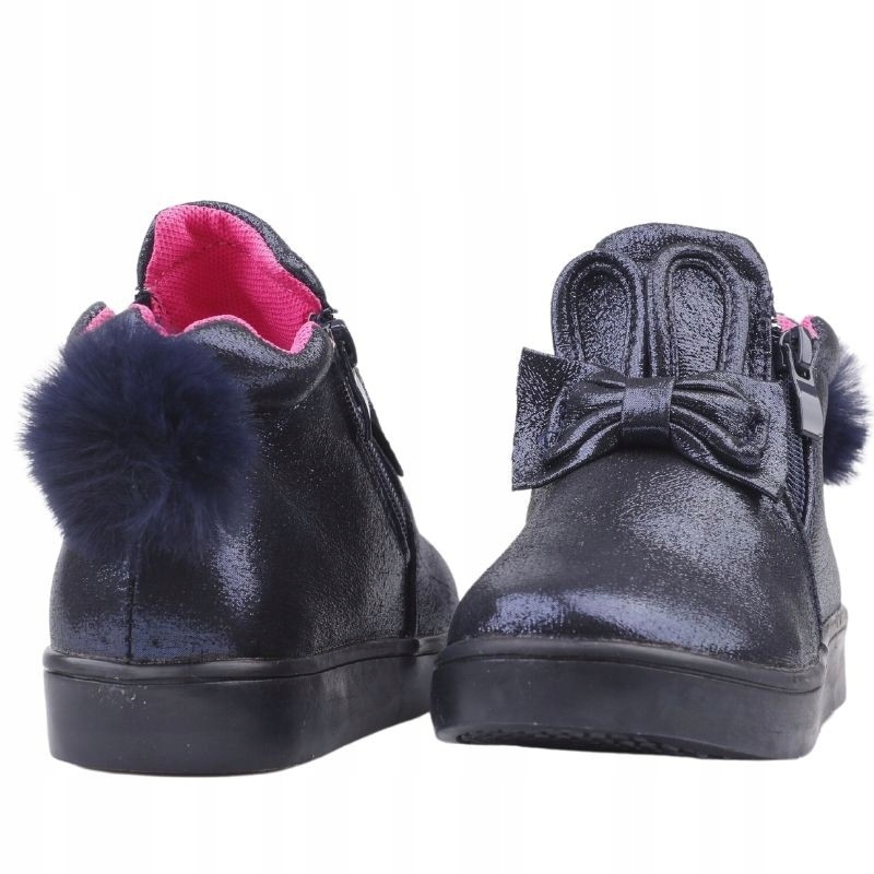 GRANATOWE BOTKI DZIEWCZĘCE SNEAKERSY SUWAKI PŁASKIE BUTY DZIECIĘCE Płeć dziewczynki