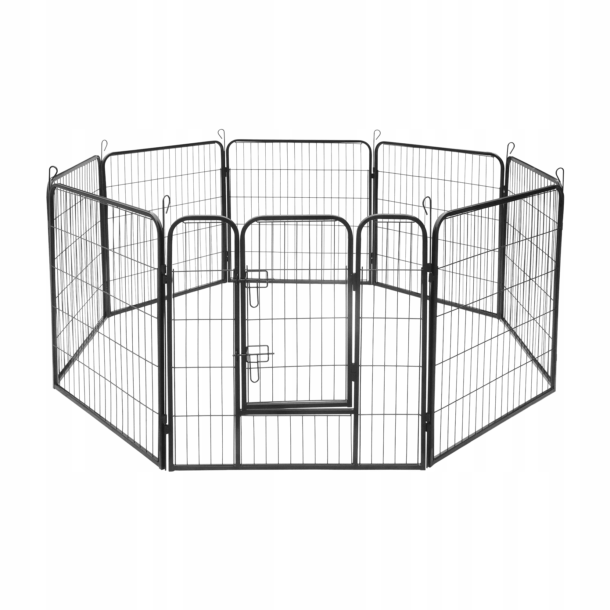 Modulární kotec pro psa králíka, ocelová ohrada, výběh, 8 panelů L Rebel