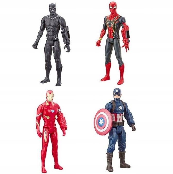 Zestaw 4 figurek AVENGERS ENDGAME HASBRO E5863 SPIDERMAN AMERYKA IRONMAN .. Stan opakowania oryginalne