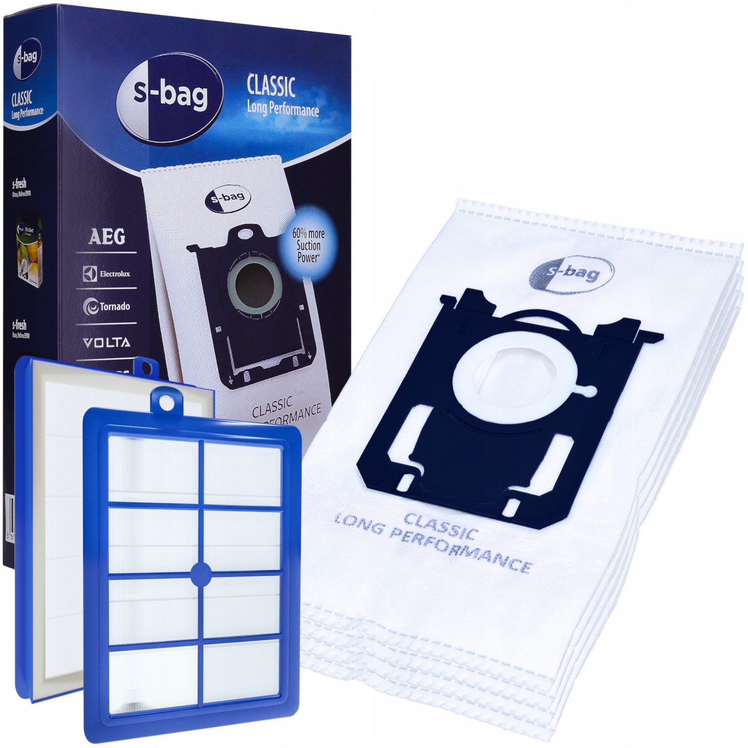 

4x Worki Electrolux E201S S-Bag filtr Hepa