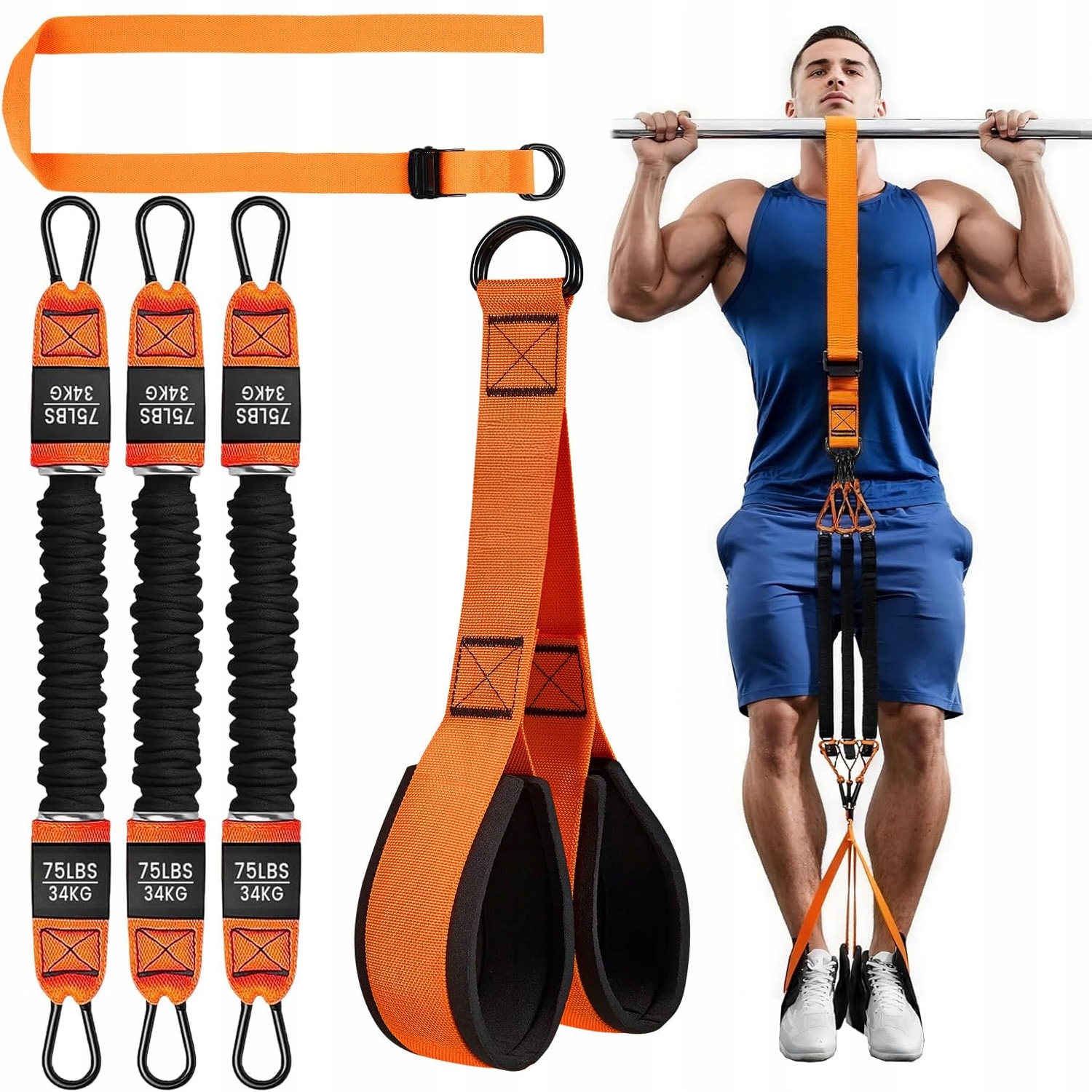 Popruhy Pro Cvičení Závěsné Látkové Pásy Trénink Fitness