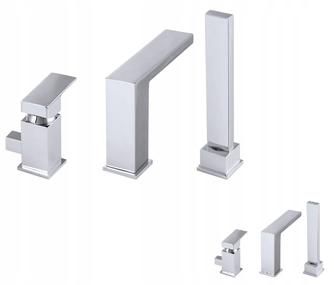 Vaňová Batéria 3-OTVOROVÁ Vaňová Batéria Nová Stojaca Sprchová Kohútiková Chrómová