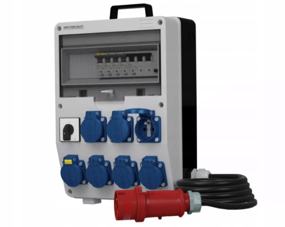 Stavebný rozvádzač s káblom a spojkou Td-s/fi Skh 7x230V Doktorvolt