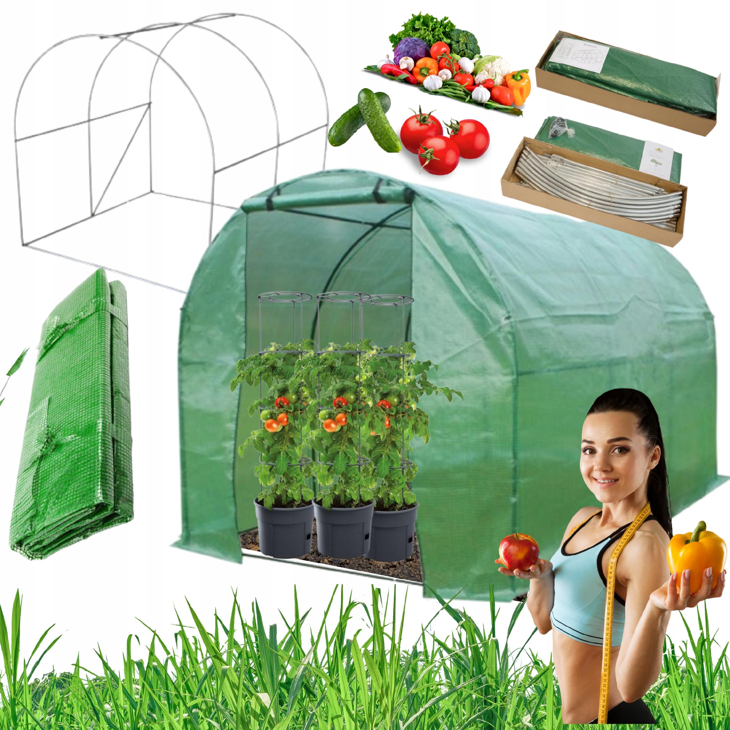 TUNEL OGRODOWY FOLIOWY SZKLARNIA 3x2m FOLIA 6m2