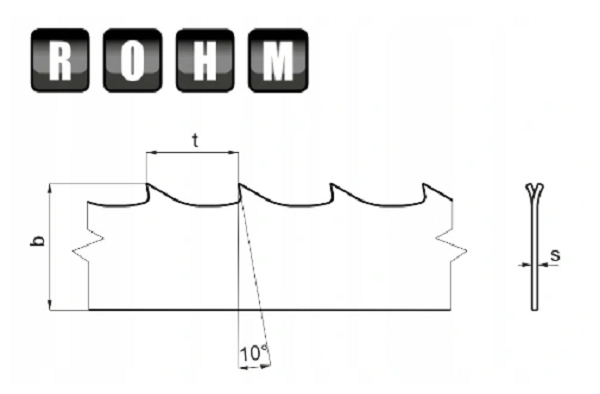 Piła taśmowa do drewna WICHER 3900X50X1,1 ROH FENES Kod producenta FEN 0643-760-843-900