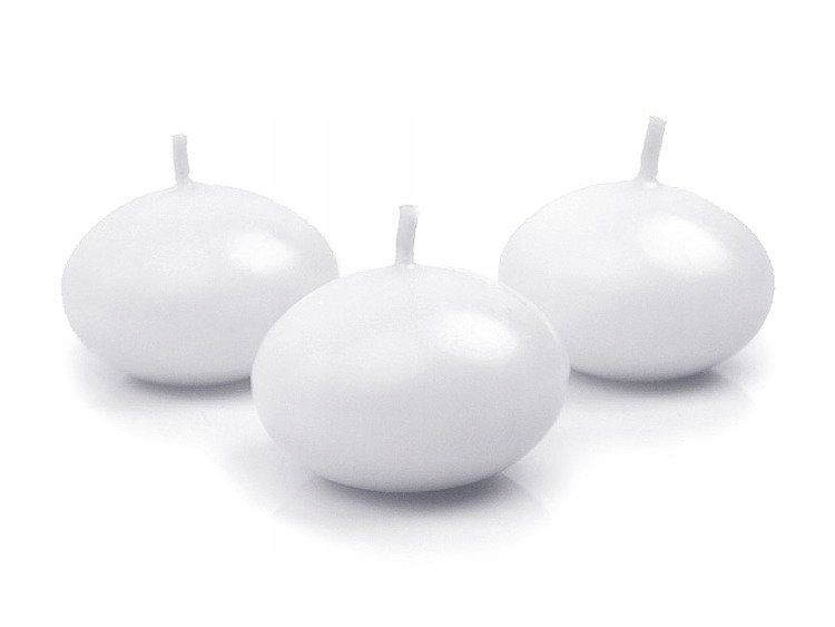 Matná Svíčka Plovoucí Disk Bílá 4 cm 50 ks Svaté Přijímání Svatební Hostina Svatba Ihs