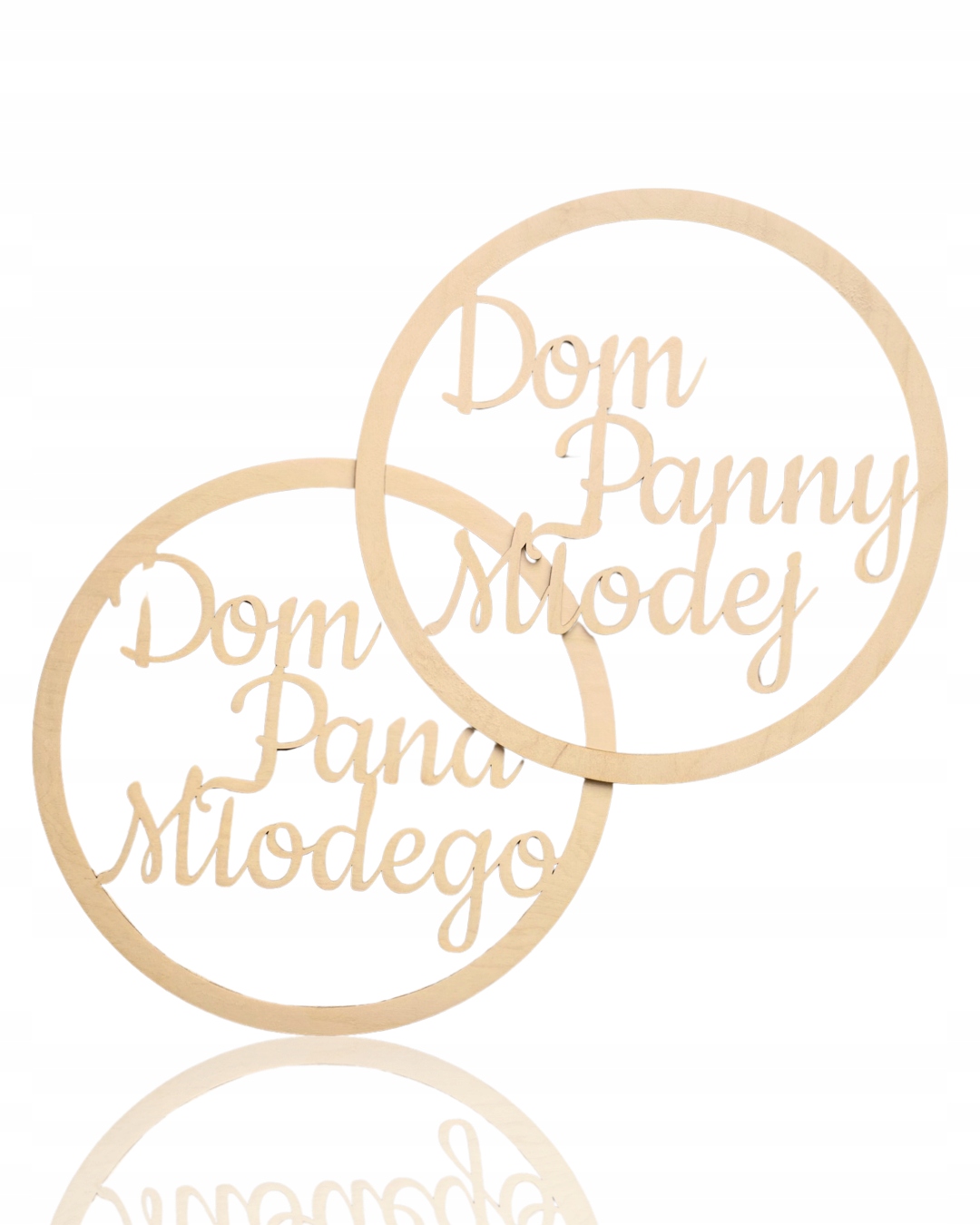 Dom Pana Młodego Koło 39cm duże ślub wesele Drewno Kolor dominujący brązowy