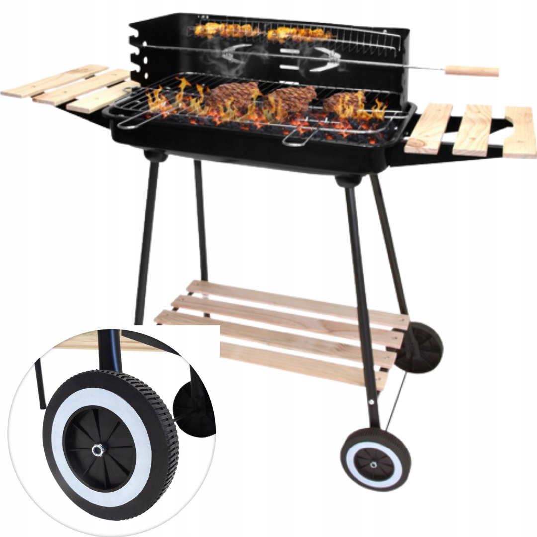 

Duży I Stabilny Grill Ogrodowy Trzy Duże Ruszty