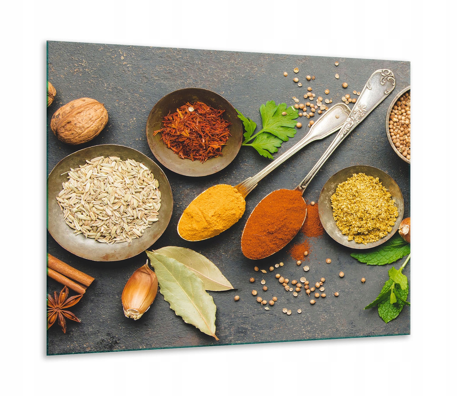Skleněná Ochranná Deska Na Sporák 60x52 Koření Kuchyně Indukce 7v1