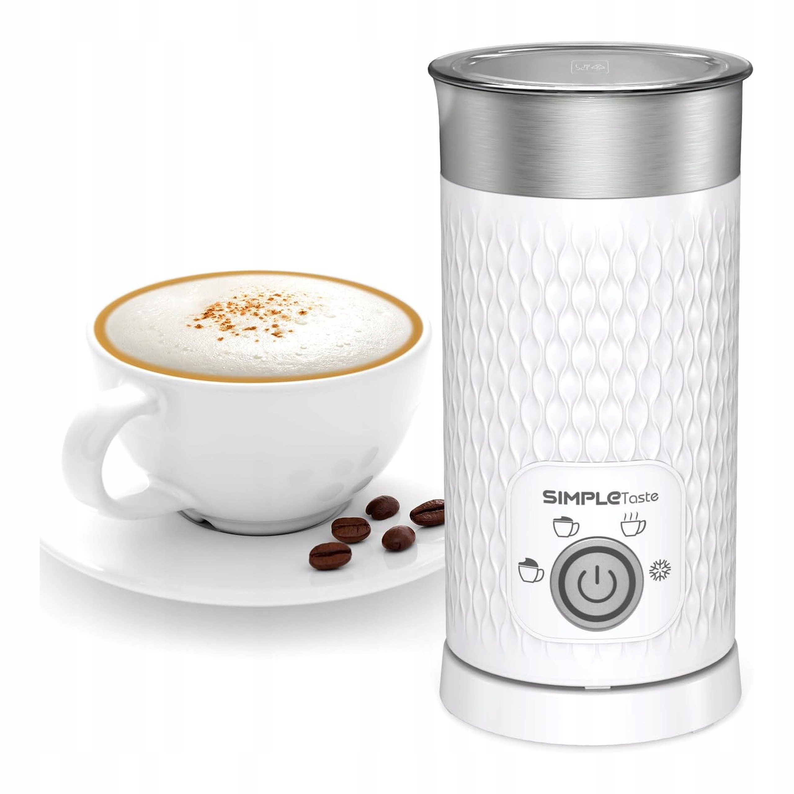 Spieniacz do mleka automatyczny 4 w 1 300 ml 500W gorące i zimne stal inox