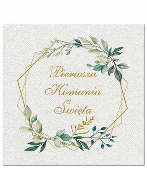 

Serwety Flizelina Pierwsza Komunia Święta 50 Szt