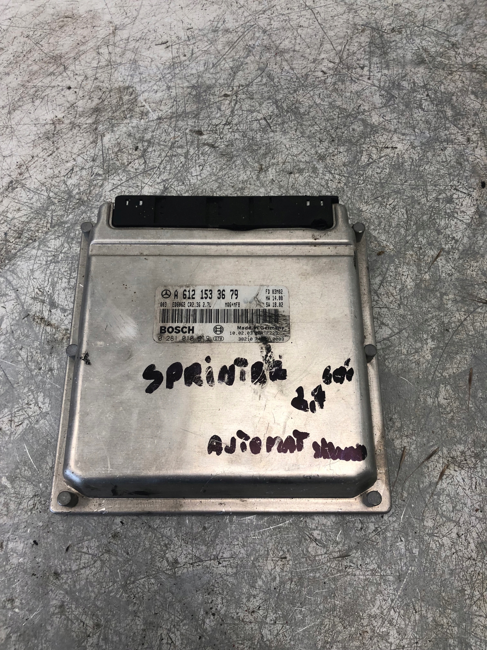 computer Motore MERCEDES SPRINTER 2.7 A6121533679