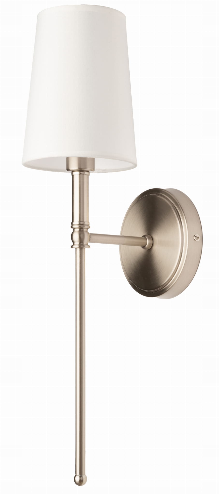 Kinkiet chrom mat hotelowy z abażurem Hampton