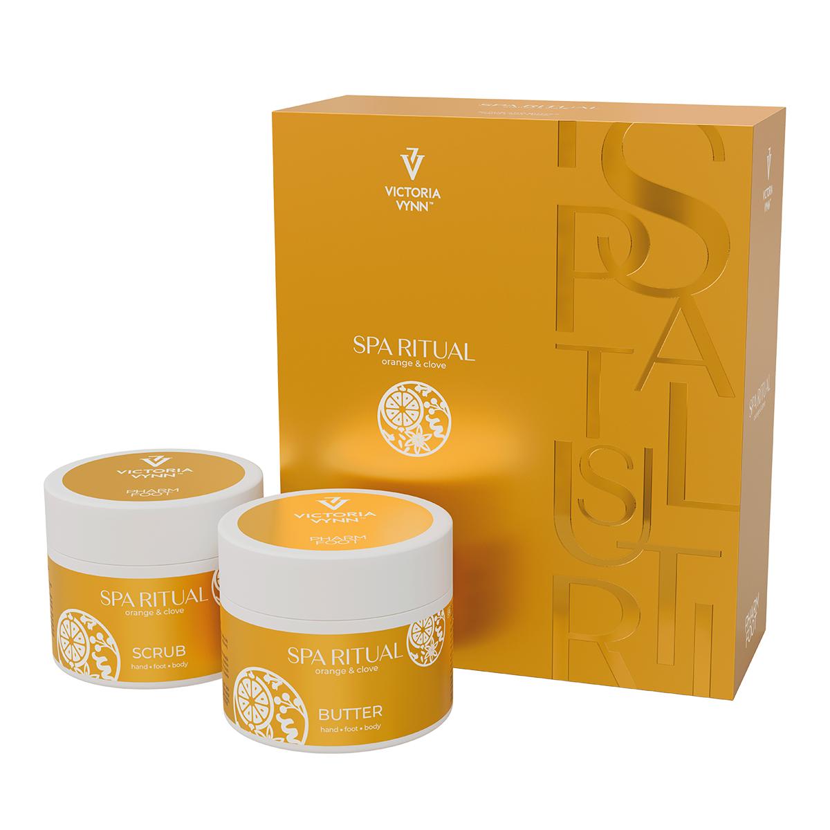 Pharm Foot Spa Ritual Orange & Clove zestaw peeling i masło