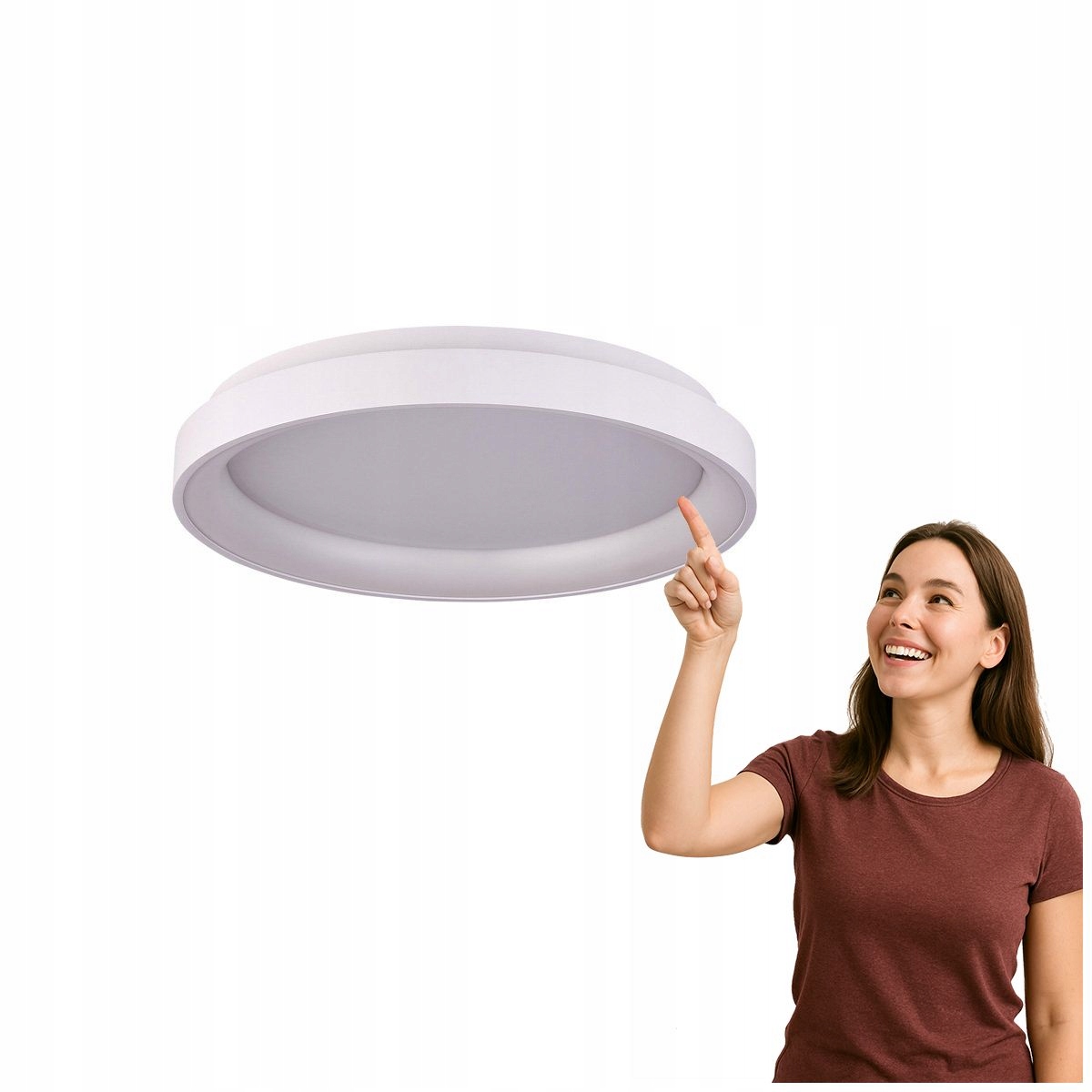 Moderná Led stropná lampa Vico 38W 48 cm biela Italux