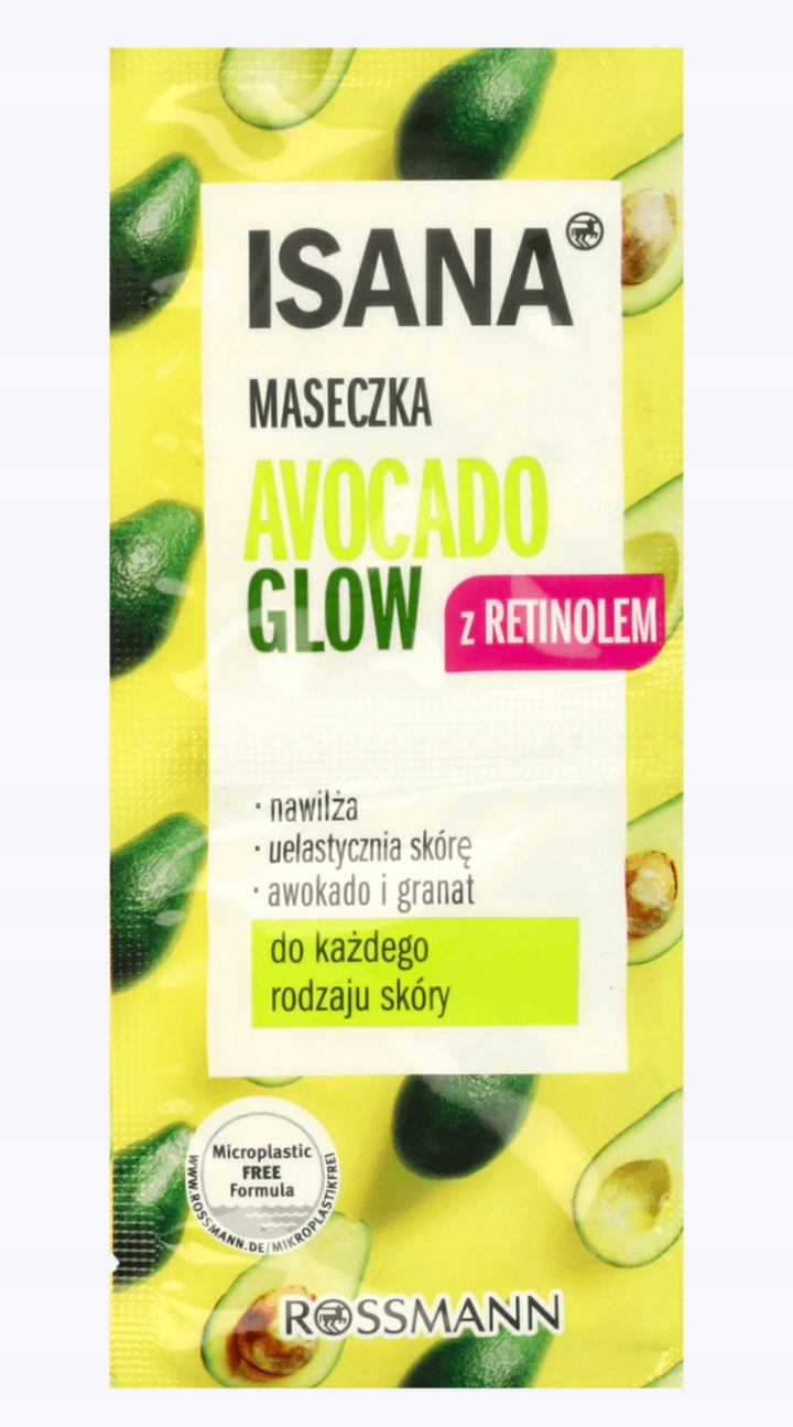 

Isana Avocado Glow maseczka do twarzy z retinolem