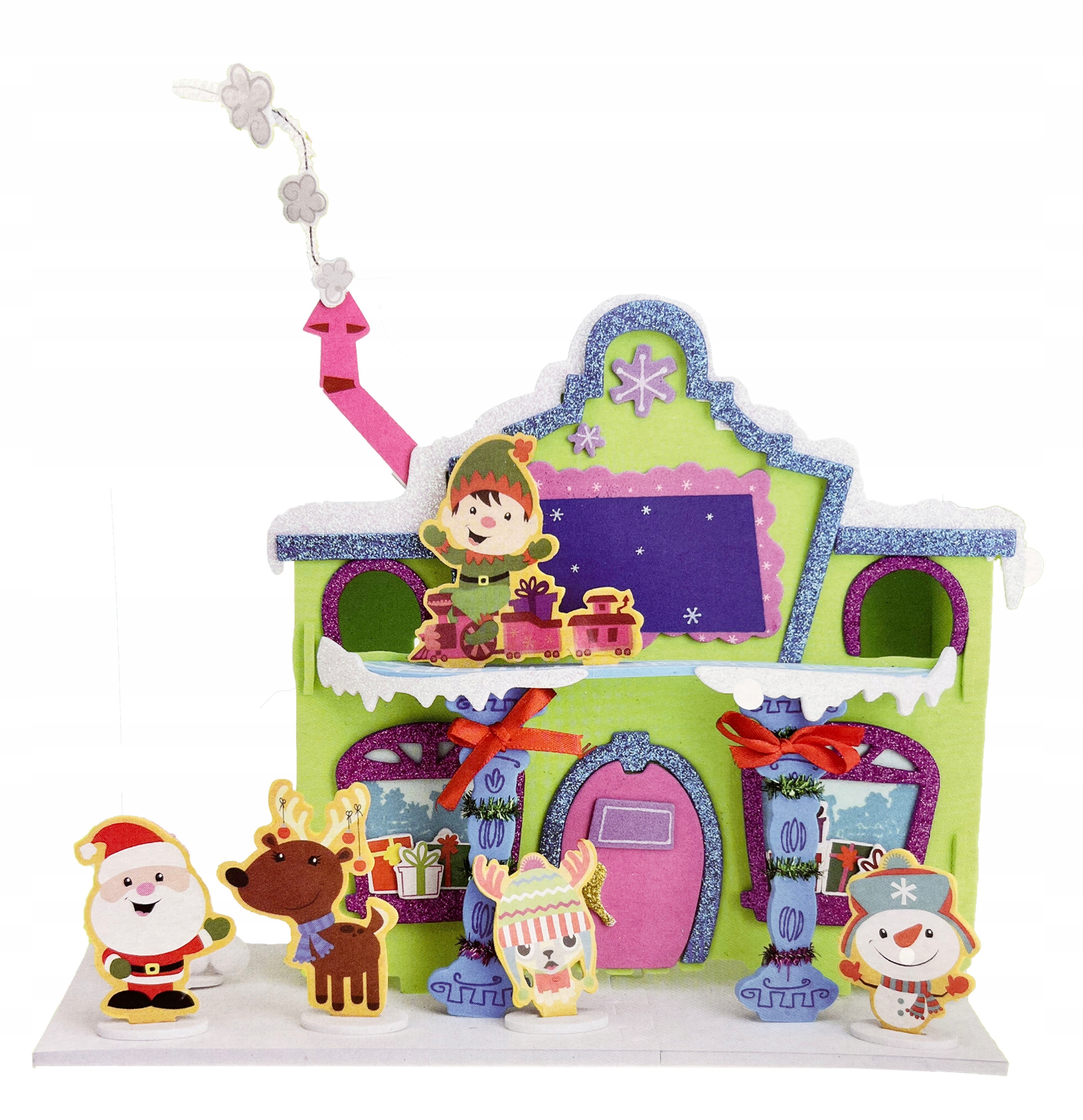 PUZZLE 3D ŚWIĄTECZNY DOMEK UKŁADANKA PIANKOWA EAN (GTIN) 5905072484039