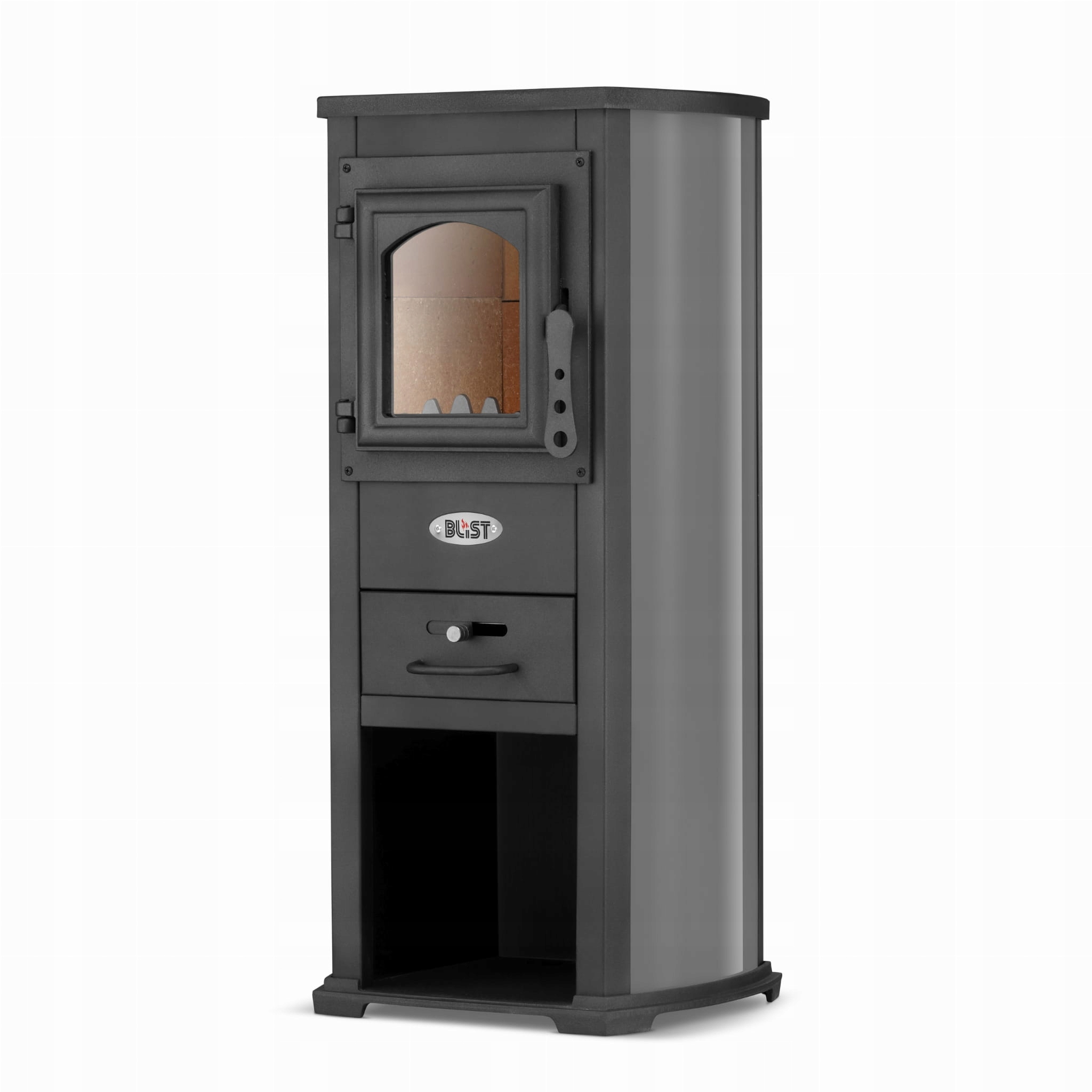 Najlepszy Piec żeliwny koza kominek Blist Ekonomik Berna Lux 8,5kW Antra