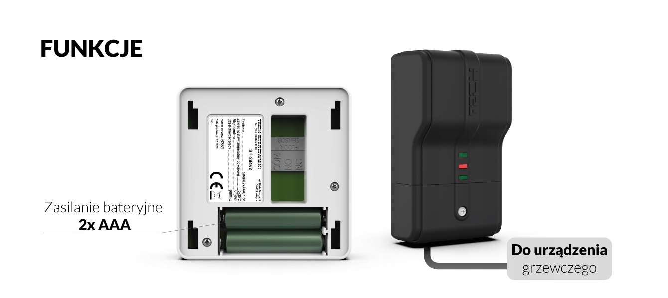 BEZPRZEWODOWY REGULATOR POKOJOWY TECH ST-294 V2 Marka Tech