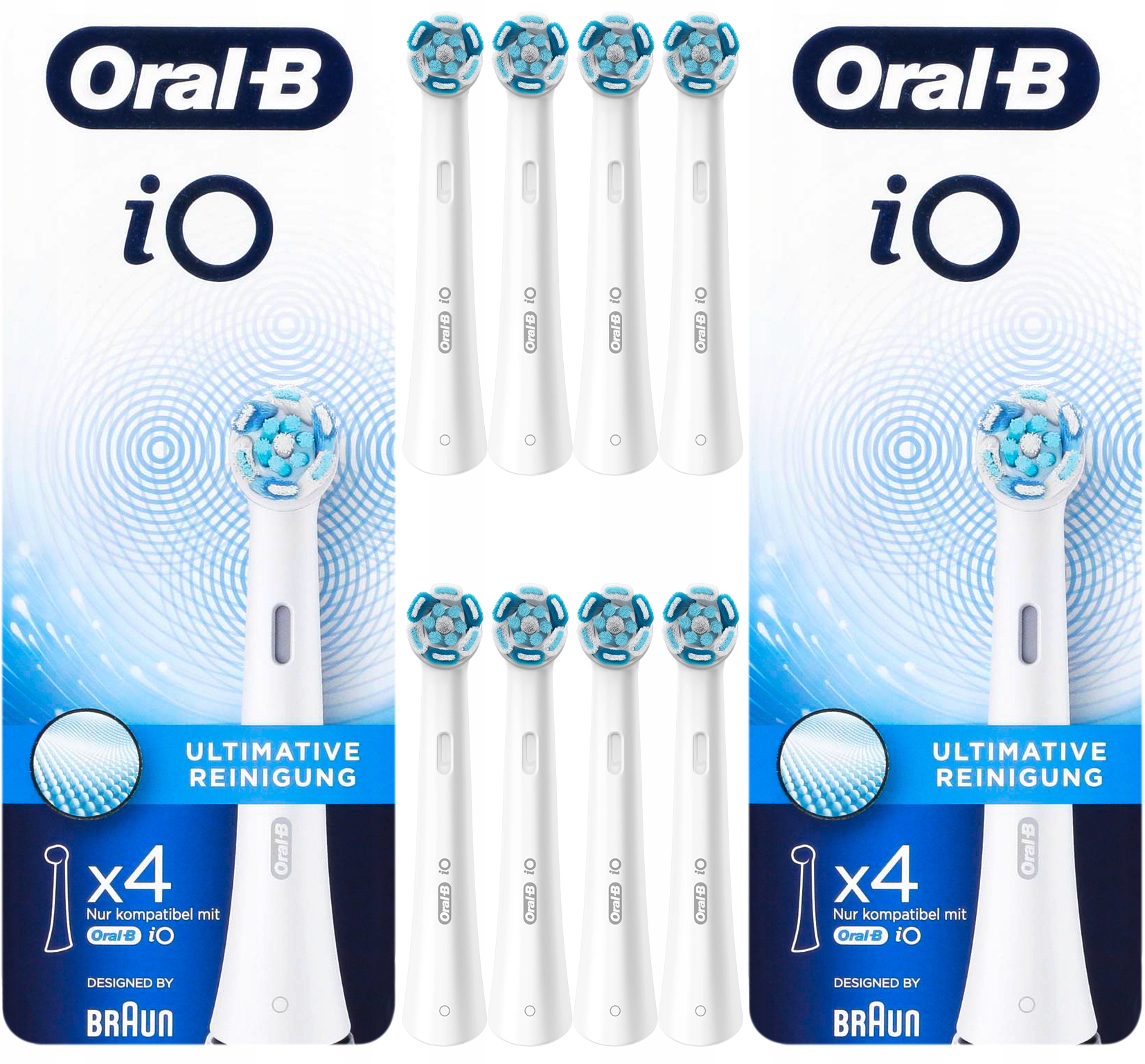 8X Oryginalna Końcówka Do Szczoteczki Elektrycznej Oral-b Io Ultimate Clean