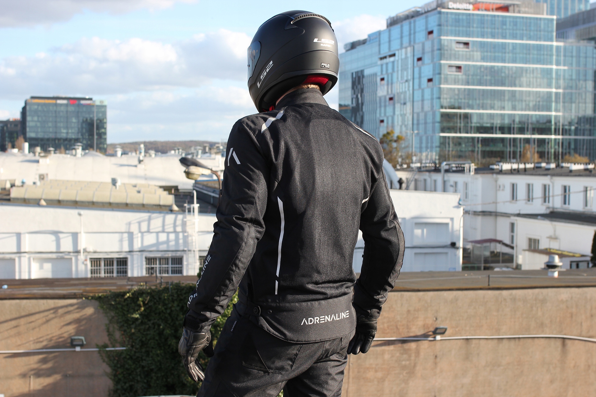 ADRENALINE MESHTEC KURTKA SPODNIE na lato KOMBINEZON MOTOCYKLOWY czarny XL Model Meshtec 2.0