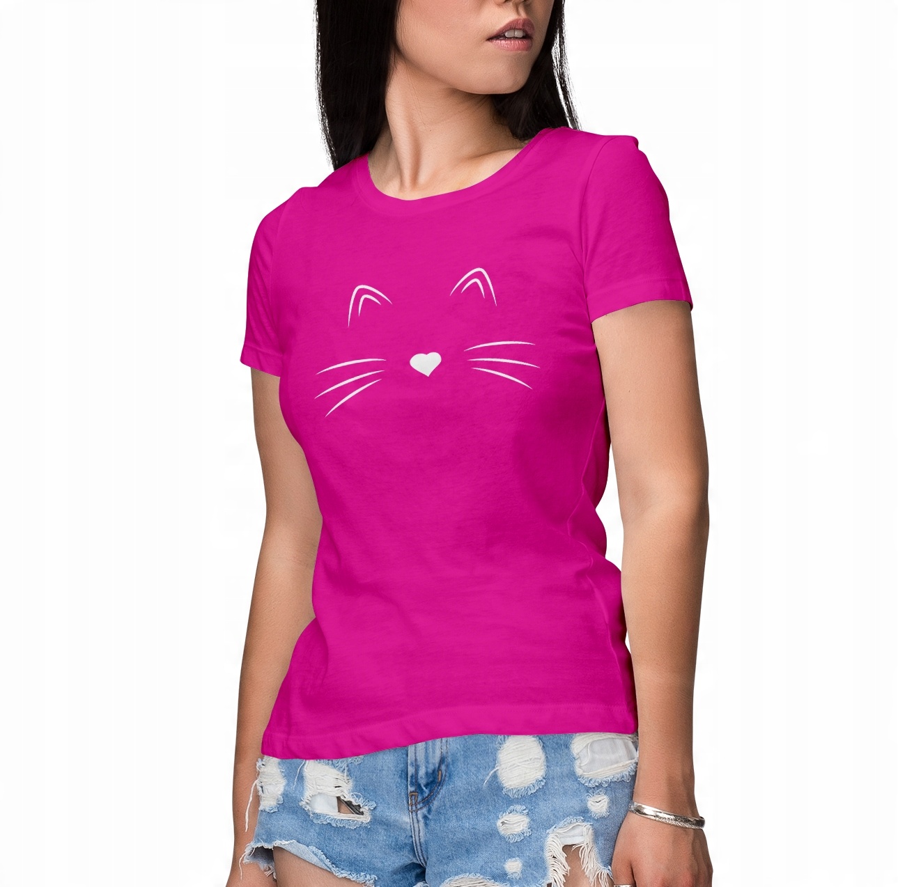 

Kot Koty Wąsy koszulka damska t-shirt Różne Xs