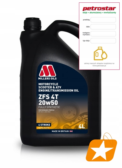 Millers Zfs 4T 20W50 4L