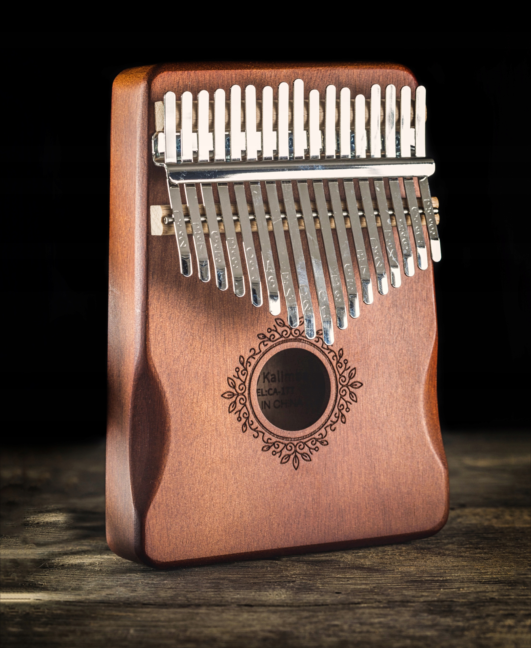 KALIMBA Drewniana INSTRUMENT KARIMBA PIANINO MAHOŃ ZANZA MBIRA Marka Orientshop