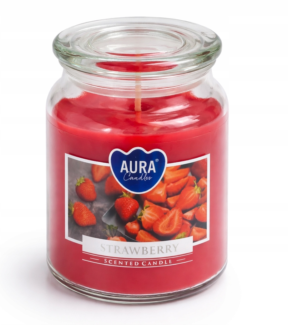 Świeca zapachowa parafinowa Strawberry DUŻY SŁÓJ XL