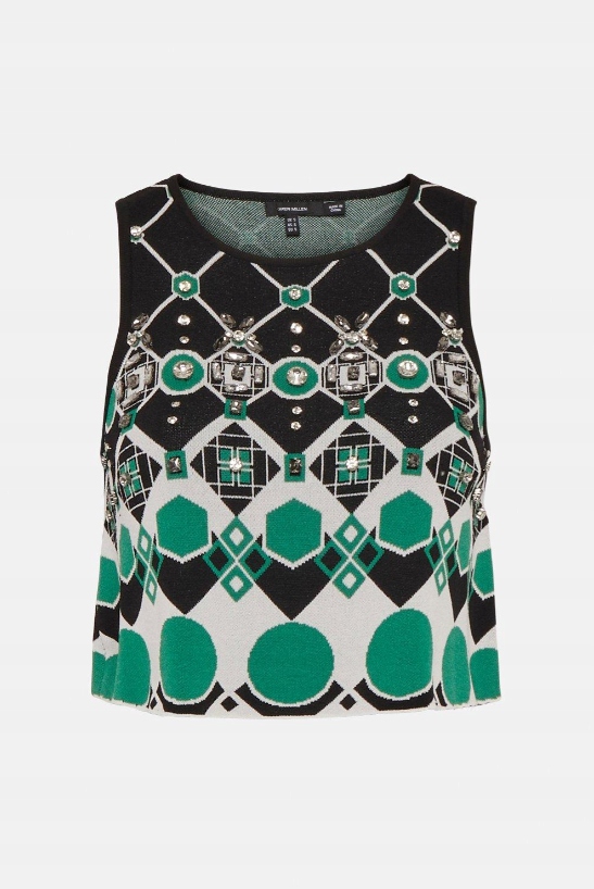 Karen Millen Modro-červený Top Zdobený M Z1G