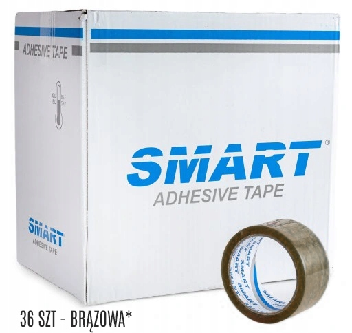 Taśma Pakowa Smart 48/66Y 60M Kauczuk Solvent 36 Szt Brązowa