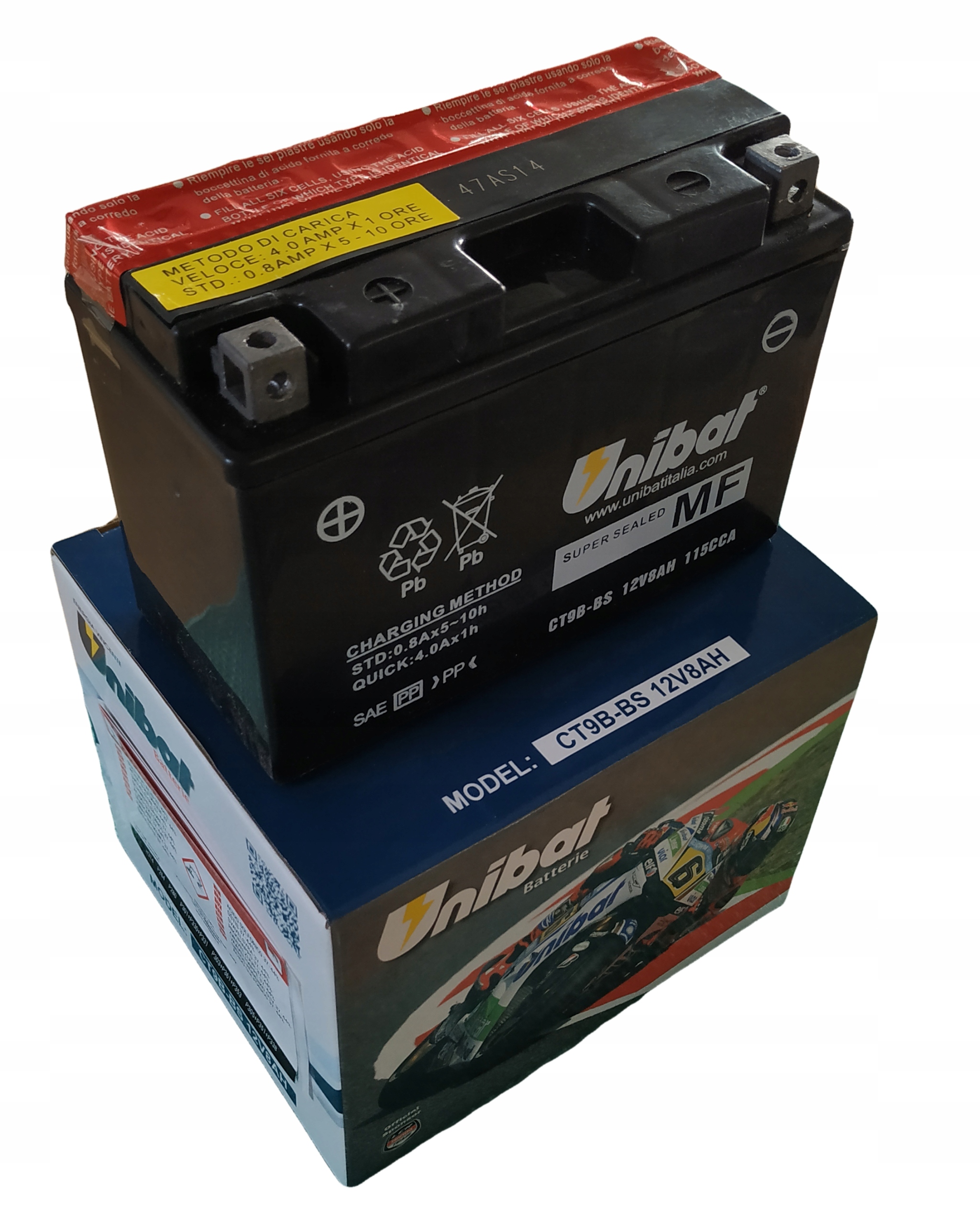 Akumulator UNIBAT CT9B-BS YT9B-BS 8Ah 115A Producent Unibat