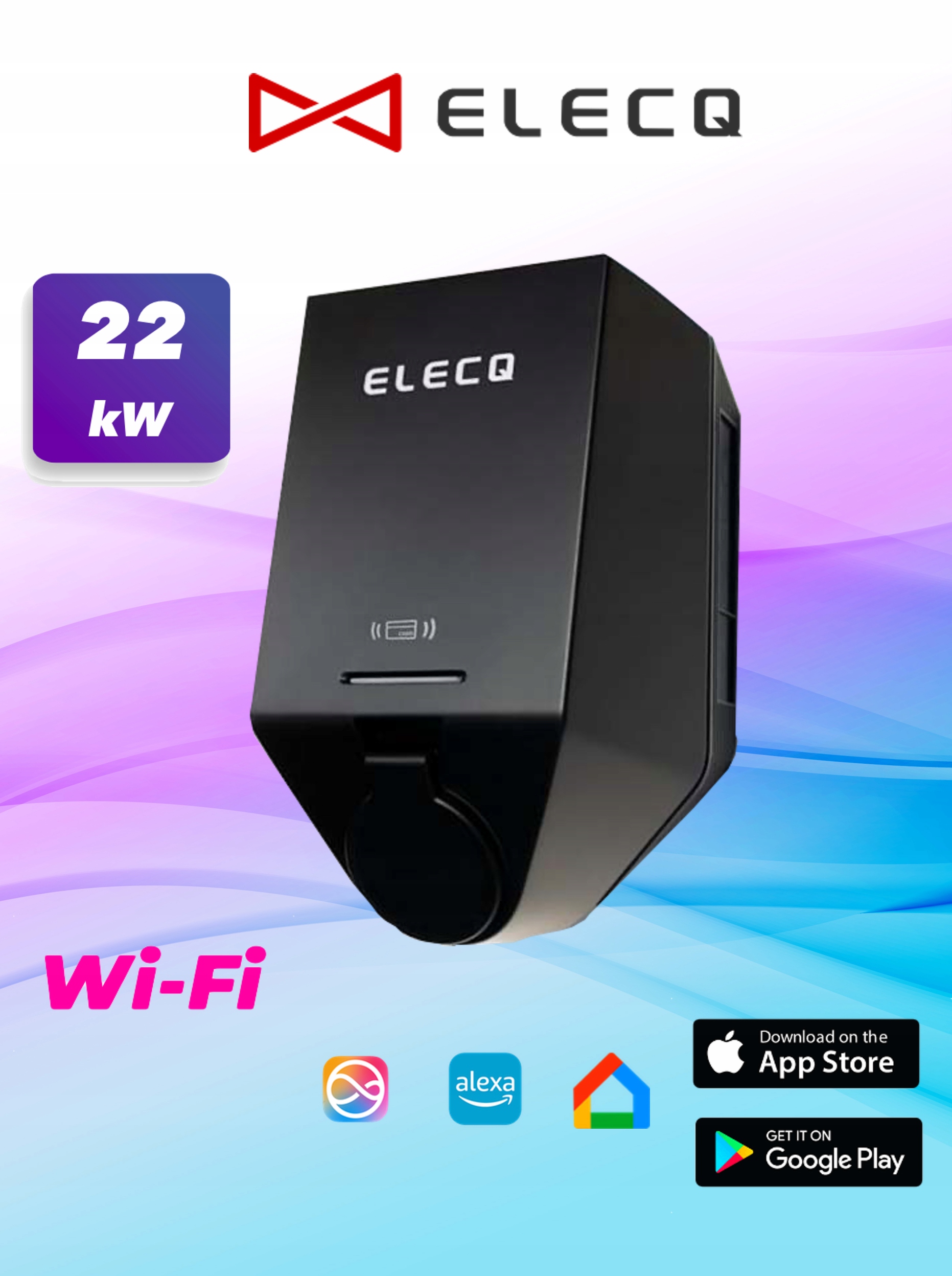 Nabíjačka, Wallbox Elecq 22 kW Lte WiFi6|trojfázová 32 A AE104