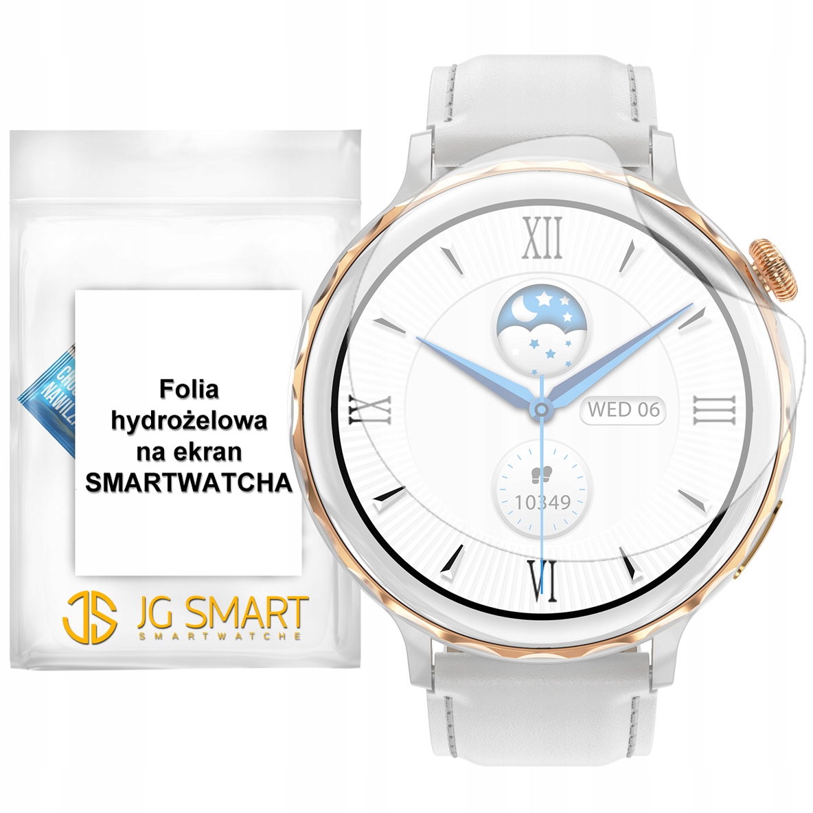 Folia ochronna na ekran smartwatcha JG SMART HT21 / ZUMA WHITE