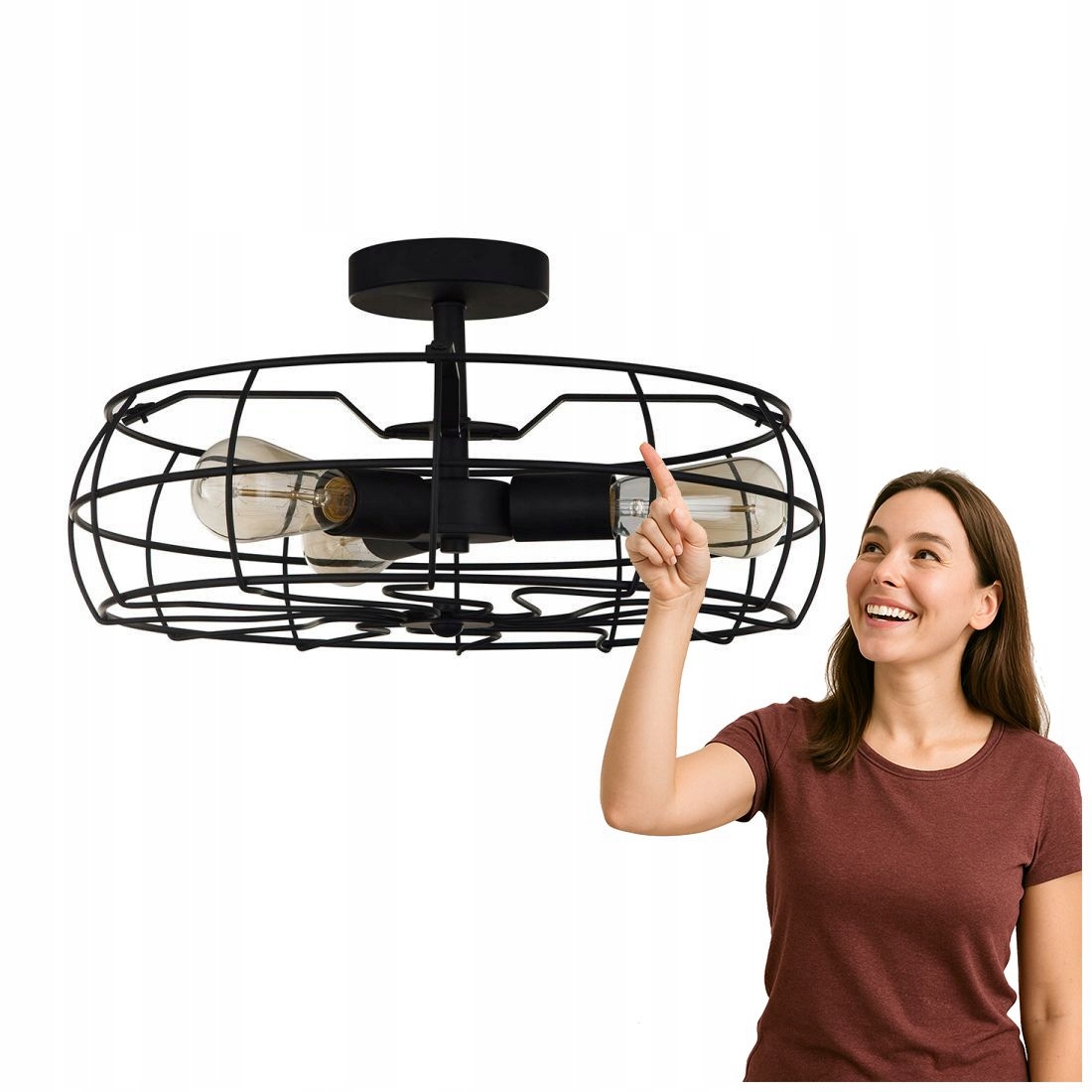 Stropná lampa Rayo MXM-2580/3 Bk Italux