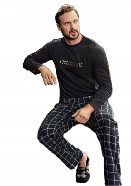 Elegantní Teplé Fleecové Pánské Pyžamo Lust For Life L