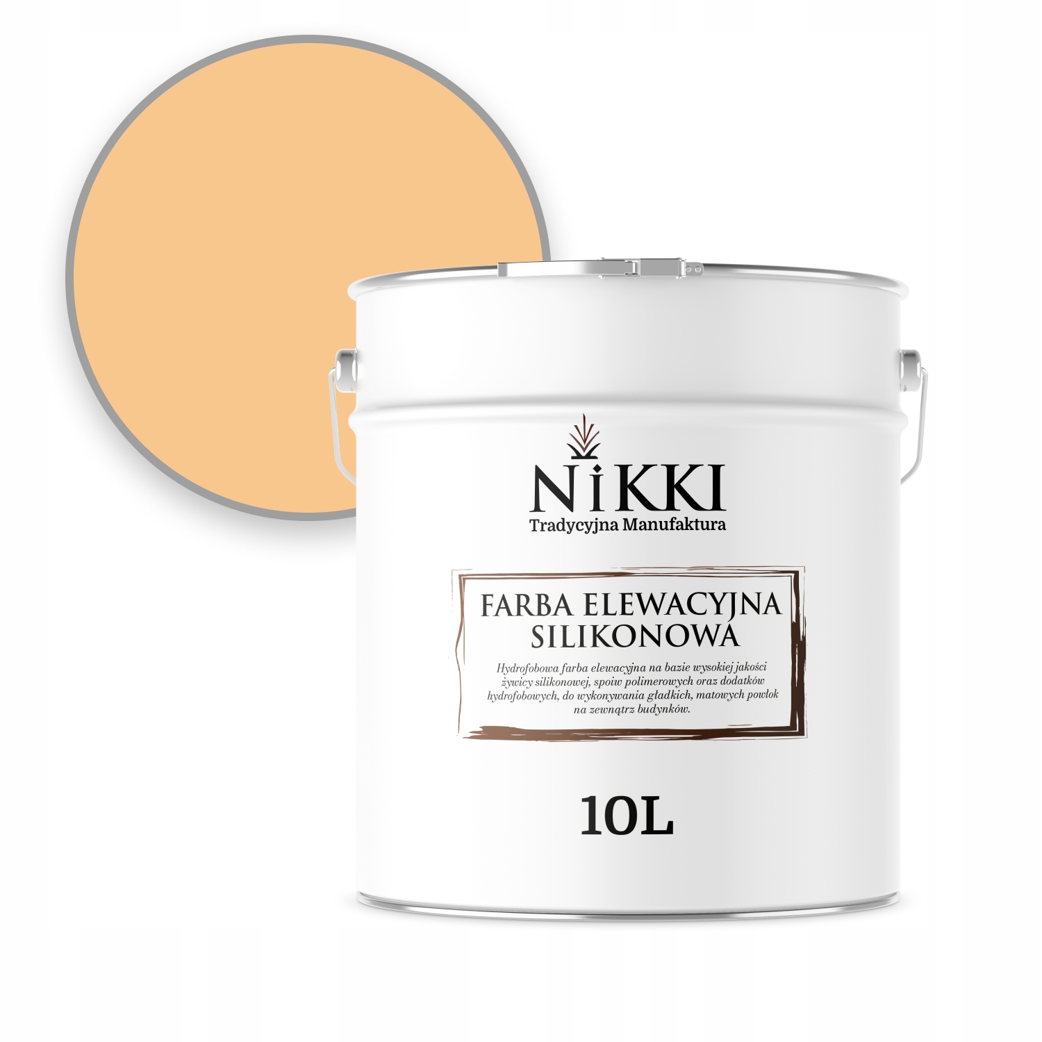 Fasádna Farba 5 L Oranžová Svetlá F764 Odolná Voči Zelenaniu