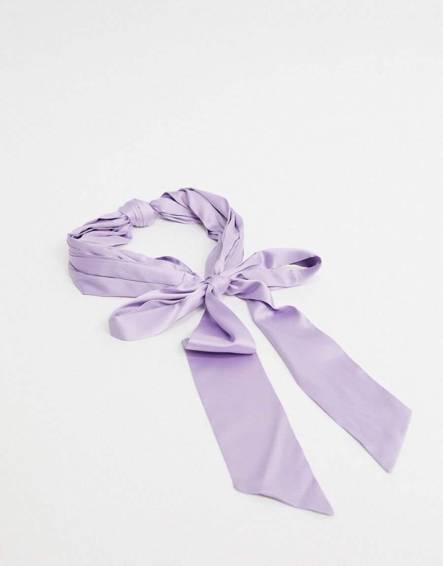 OPASKA DO WŁOSÓW DAMSKA WIĄZANA FIOLETOWA DPP Marka inny