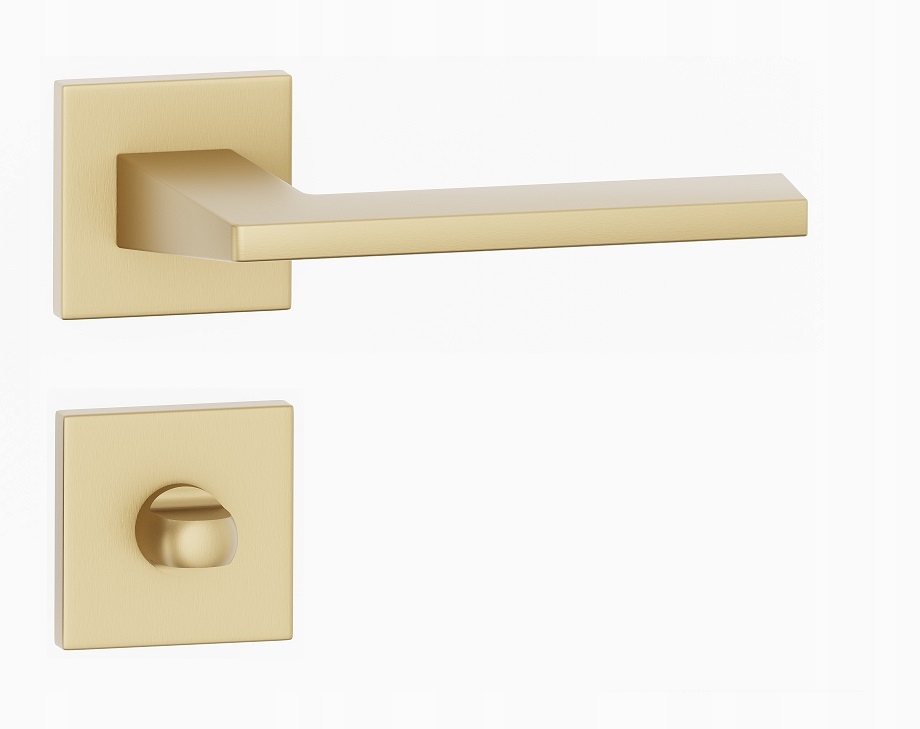 italská klika Siso zlatá matná s rozetami Wc