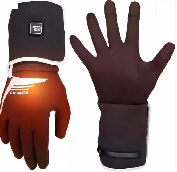 Kemimoto ciepłe i cienkie zimowe Ogrzewane rękawiczki Motocykl Narty L