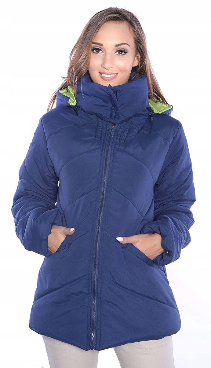 Ciepła kurtka zimowa 3w1 (2 panele) brązowa XXL Rozmiar 44