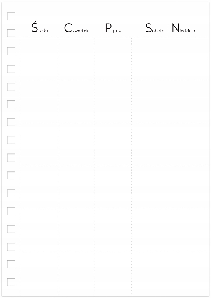 Notes planer organizer do Bullet Journal A5 BIRDS Kolor dominujący czerń