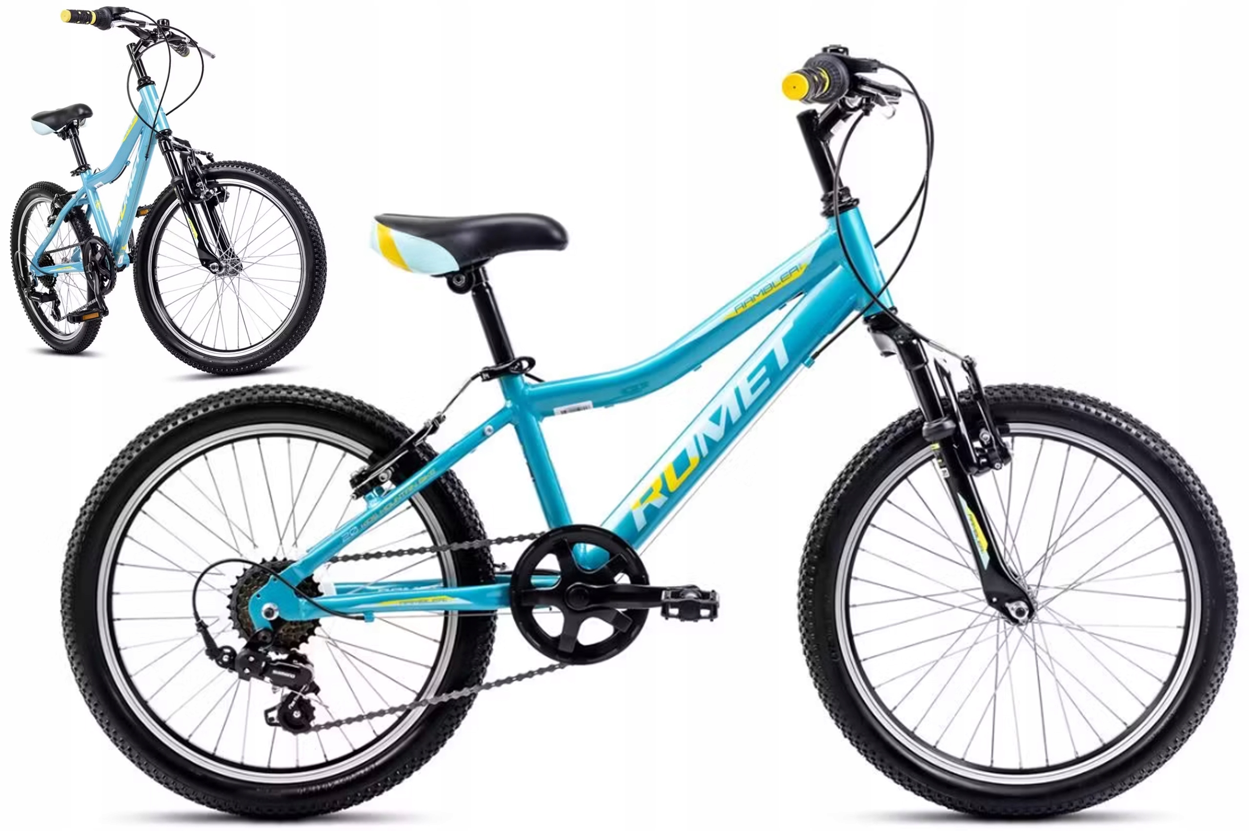 Rower dziecięcy 20" Romet Rambler Kid 2 turkusowy niebieski R25