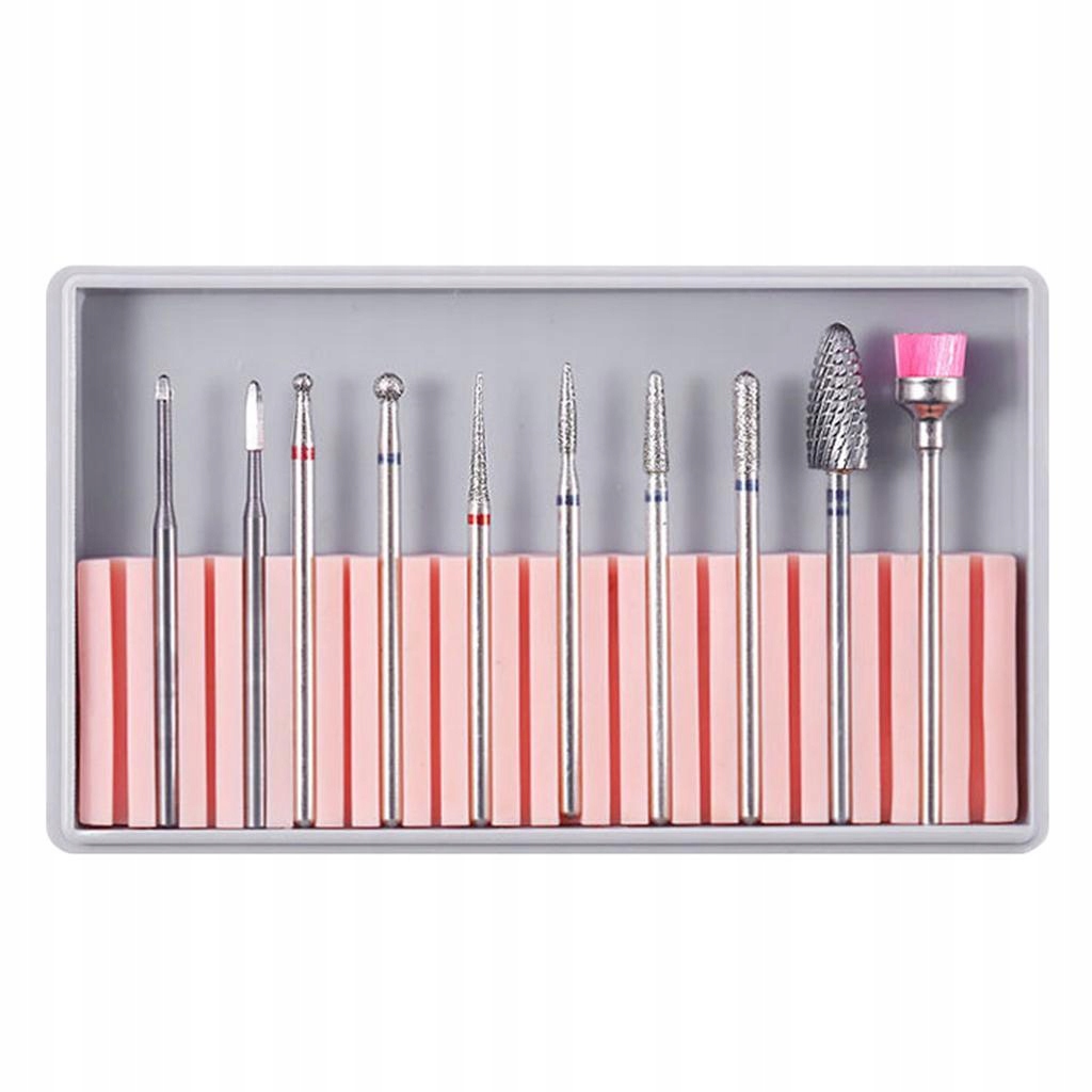 Obcinacz do paznokci, zestaw ściernic, 10 szt.