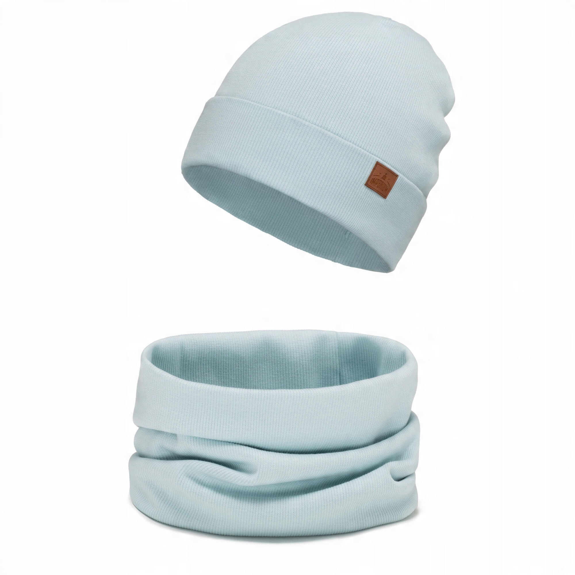 

Czapka i komin wiosna jesień Pastelowa Mięta 48-50