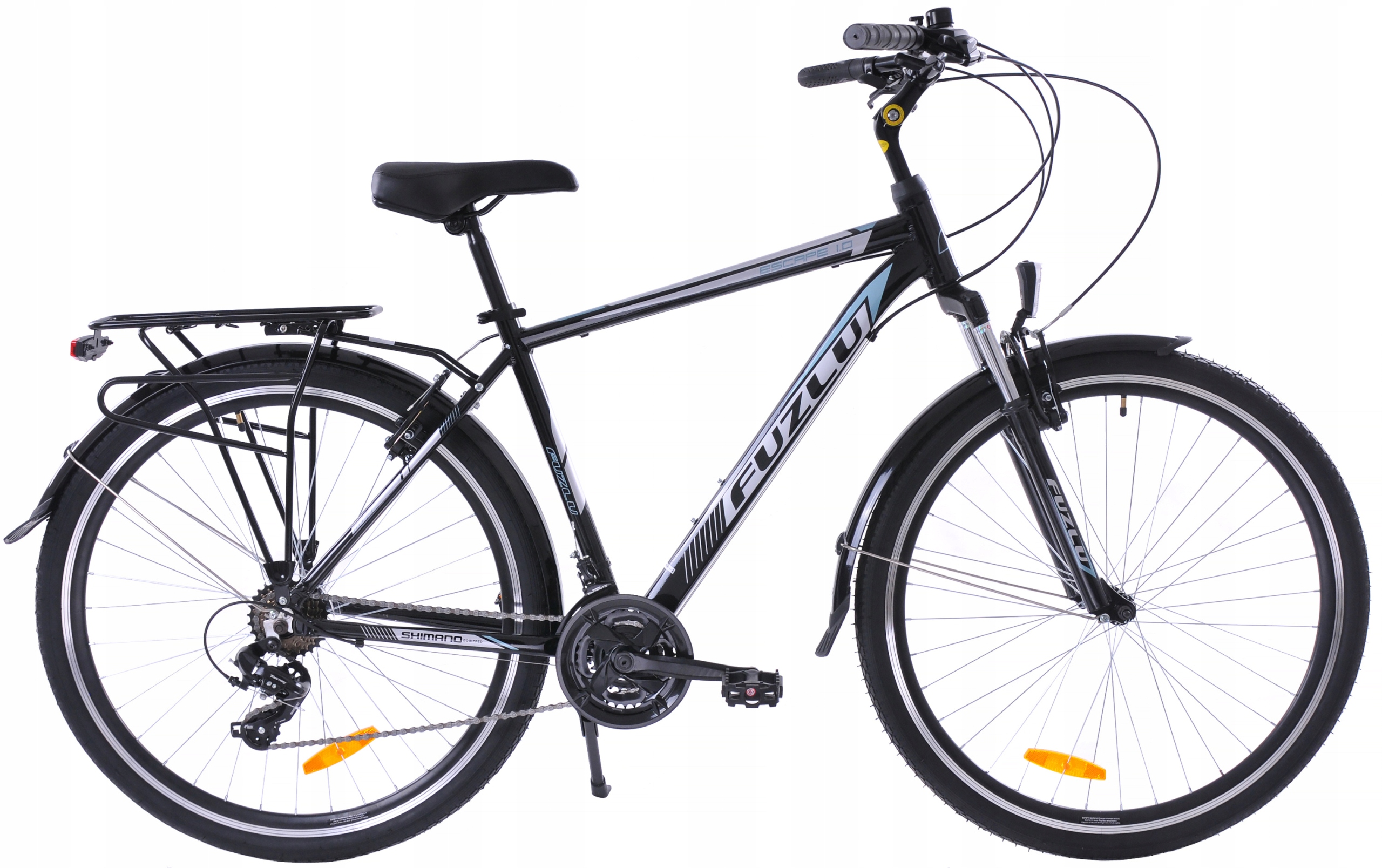 Rower trekkingowy 28 Fuzlu Escape 1.0 Men 20'' czarny/srebrny połysk