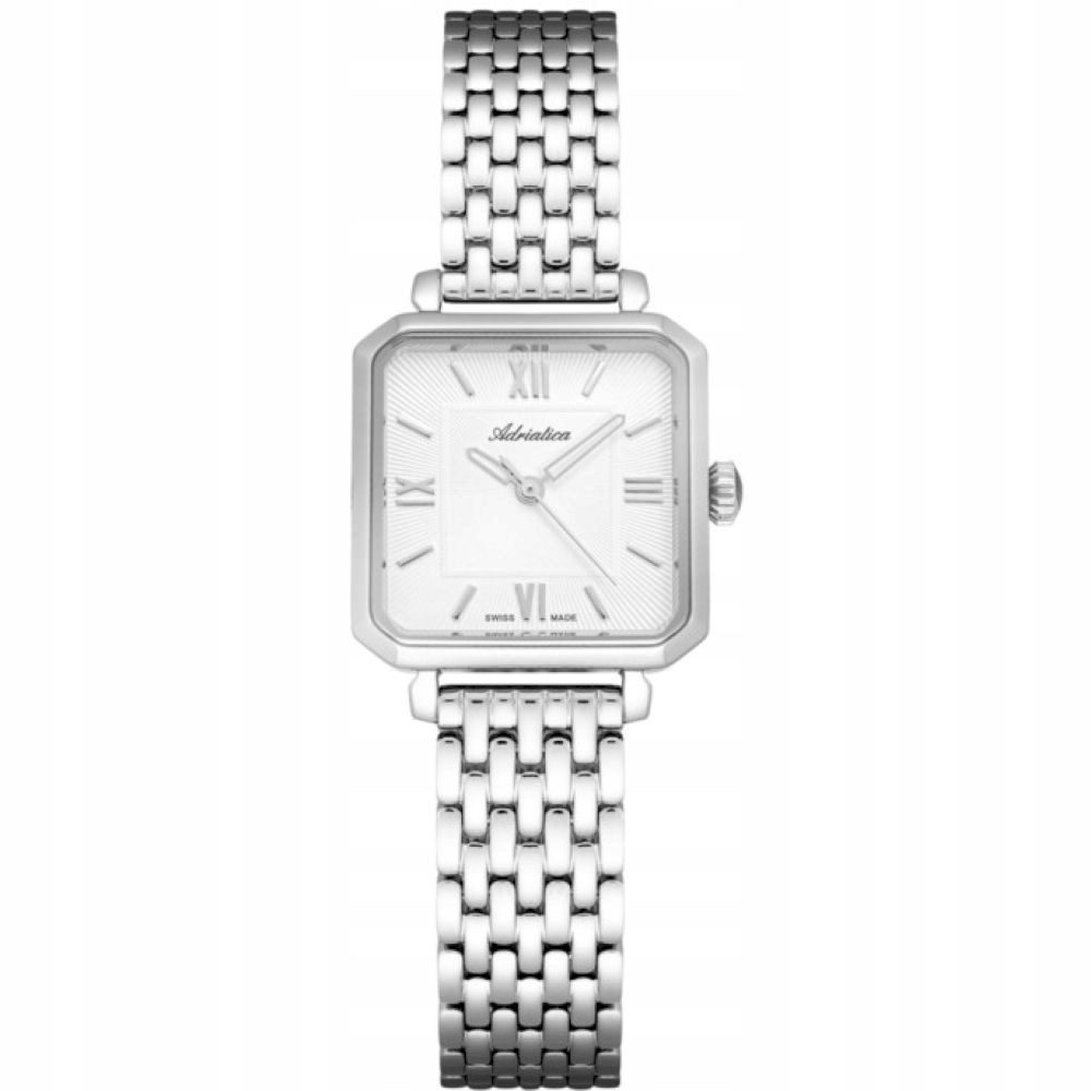 Dámské hodinky Adriatica stříbrné čtvercové A3839.5163Q Swiss Made
