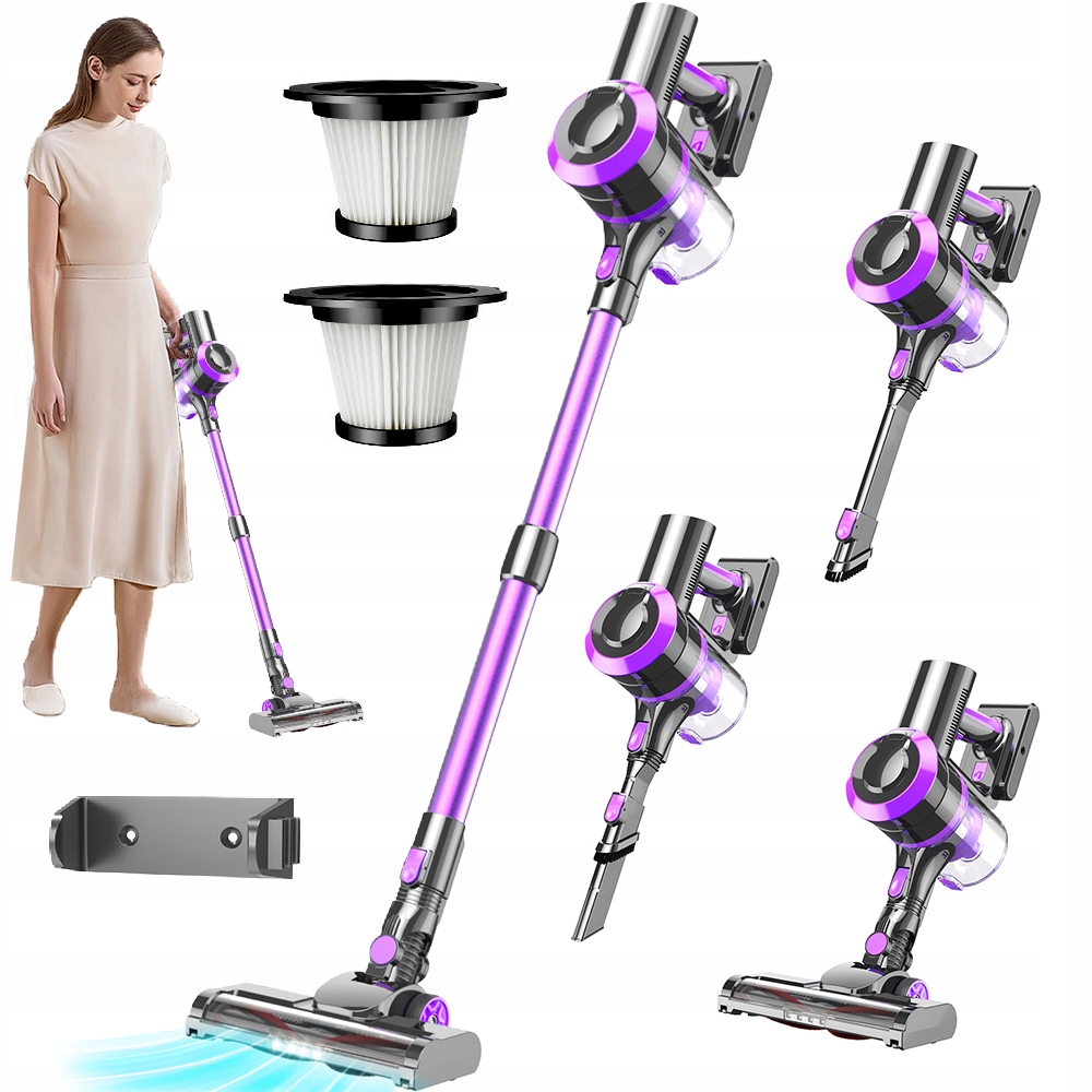 Výkonný Tyčový Vysavač Bezdrátový Led Sání 30 Kpa Výkon 400 W 4 V 1 Pro Domácnost