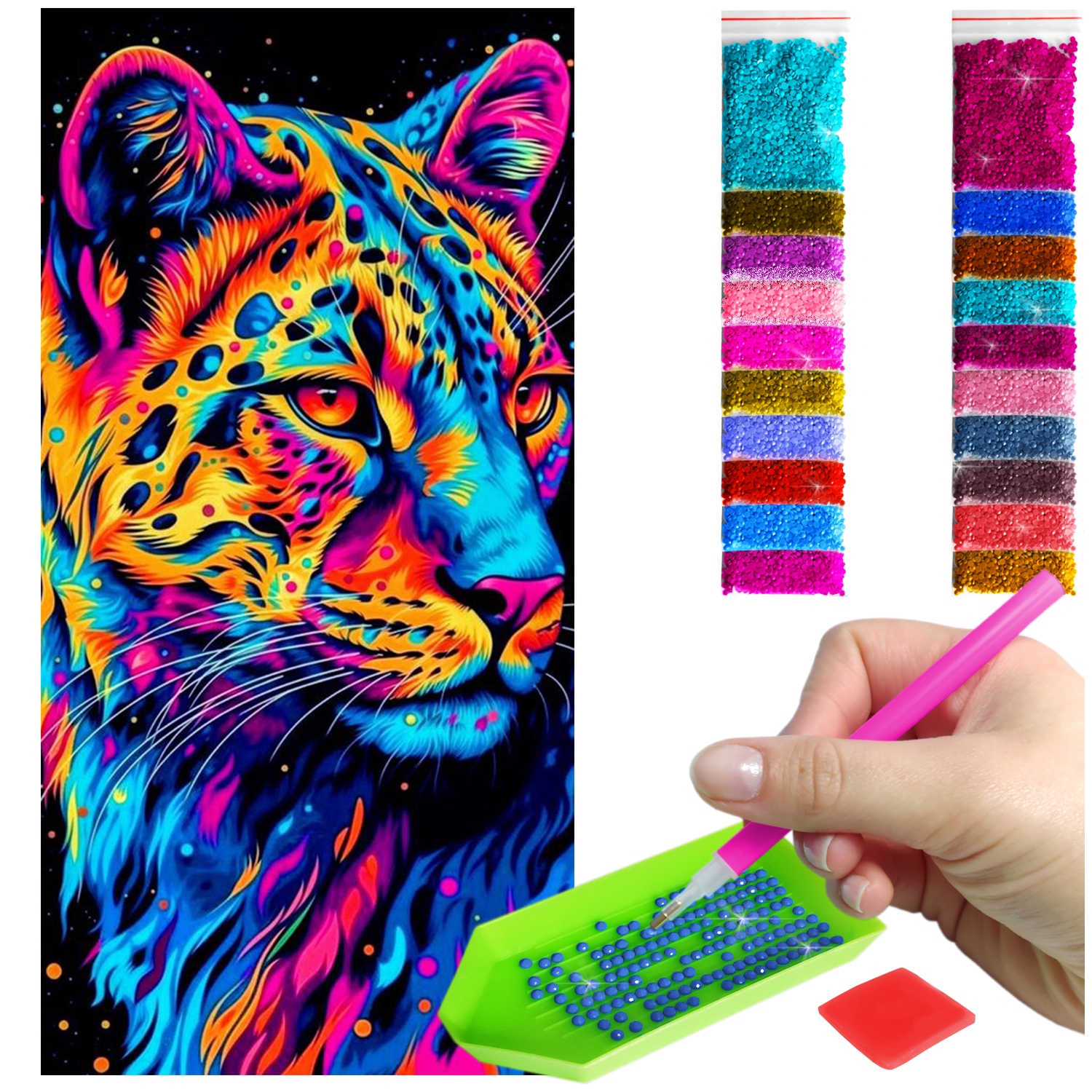 Diamantová výšivka Diamond Painting 5D B.duży 40x80cm