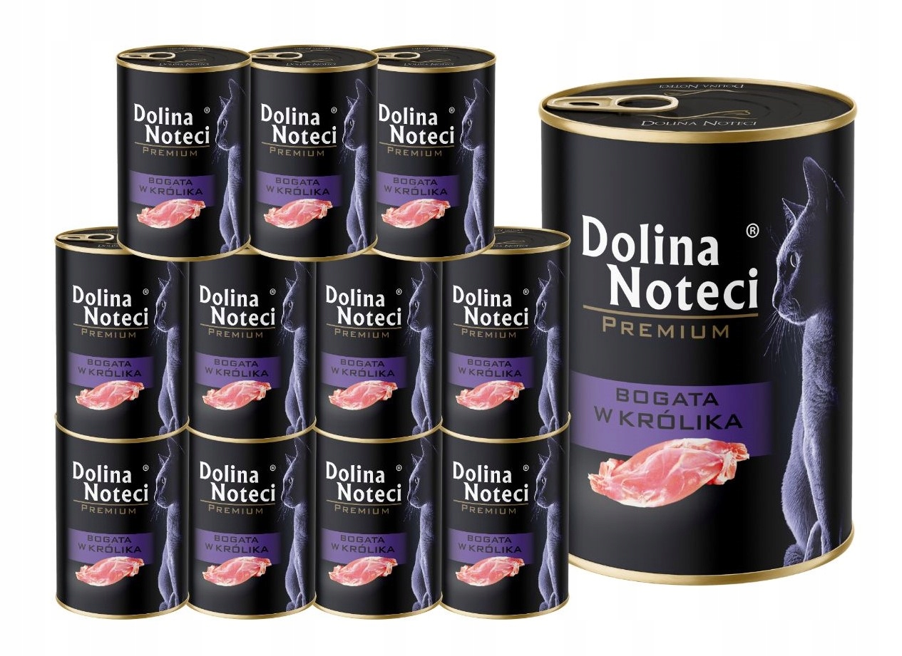 Levně Dolina Noteci Premium mokré krmivo pro kočky bohaté na králíka 12x400 g